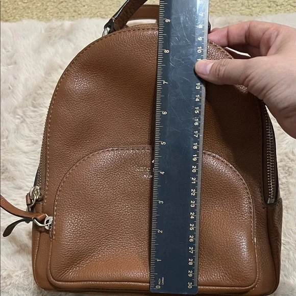 Kate Spade Tan Leather Mini Backpack - Picture 3 of 12